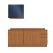 Cozinha Compacta Valence II 6 Portas 3 Gavetas Canela e Azul