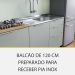 Cozinha Compacta com Nicho para Forno Marquesa 100% MDF 4 Portas 4 Gavetas Verde e Nature