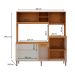 Cozinha Compacta com Tampo Helena 7 Portas 1 Gaveta Freijó e Off White