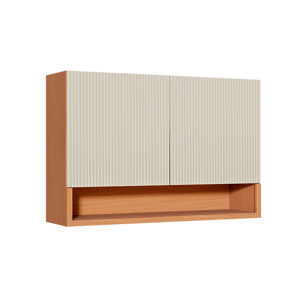 Cozinha Completa 100% MDF Simone Mendes 13 Portas 4 Gavetas Bege e Carvalho