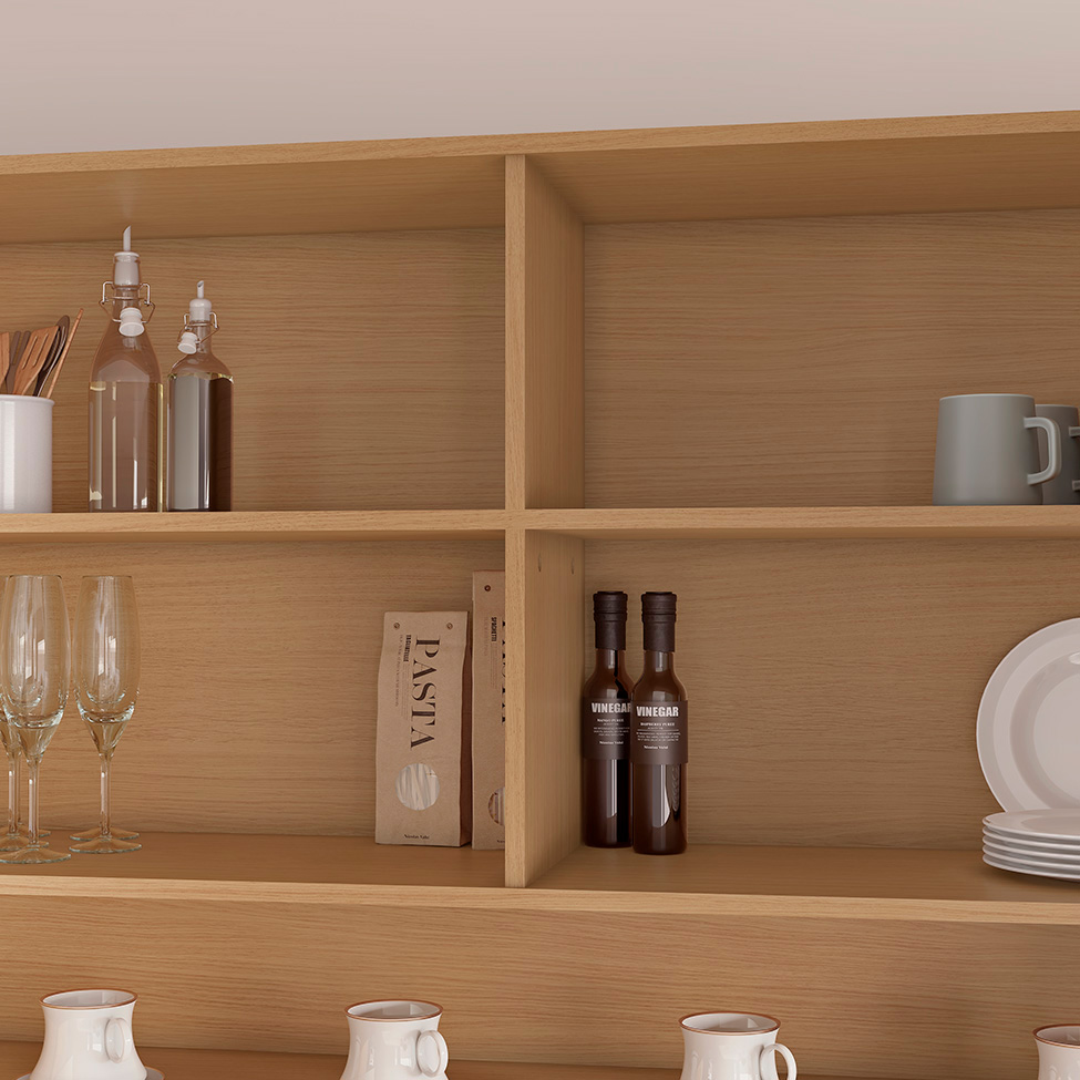 Cozinha Completa 100% MDF Simone Mendes 13 Portas 4 Gavetas Bege e Carvalho