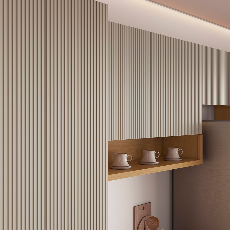 Cozinha Completa 100% MDF Simone Mendes 13 Portas 4 Gavetas Bege e Carvalho