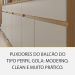 Cozinha Completa 100% MDF com Vidro Reflecta Realeza Premium 8 Portas 4 Gavetas Bege e Carvalho