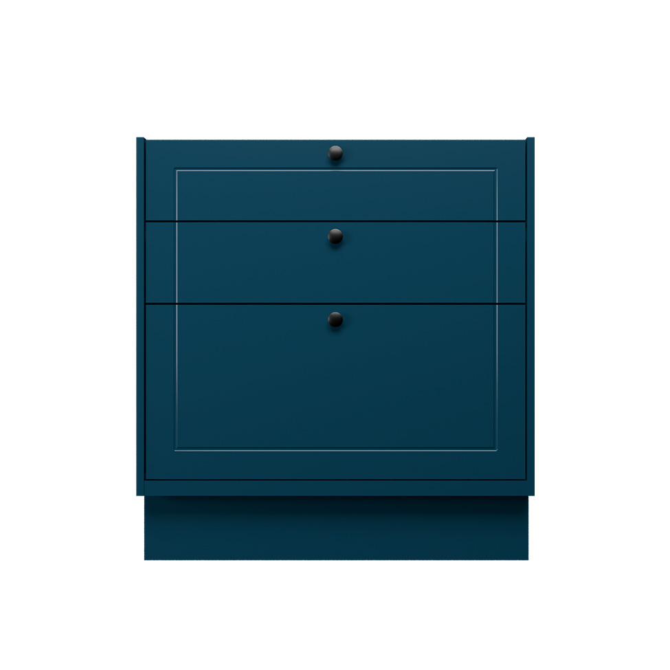 Cozinha Completa Évora 16 Portas 3 Gavetas Azul Órion
