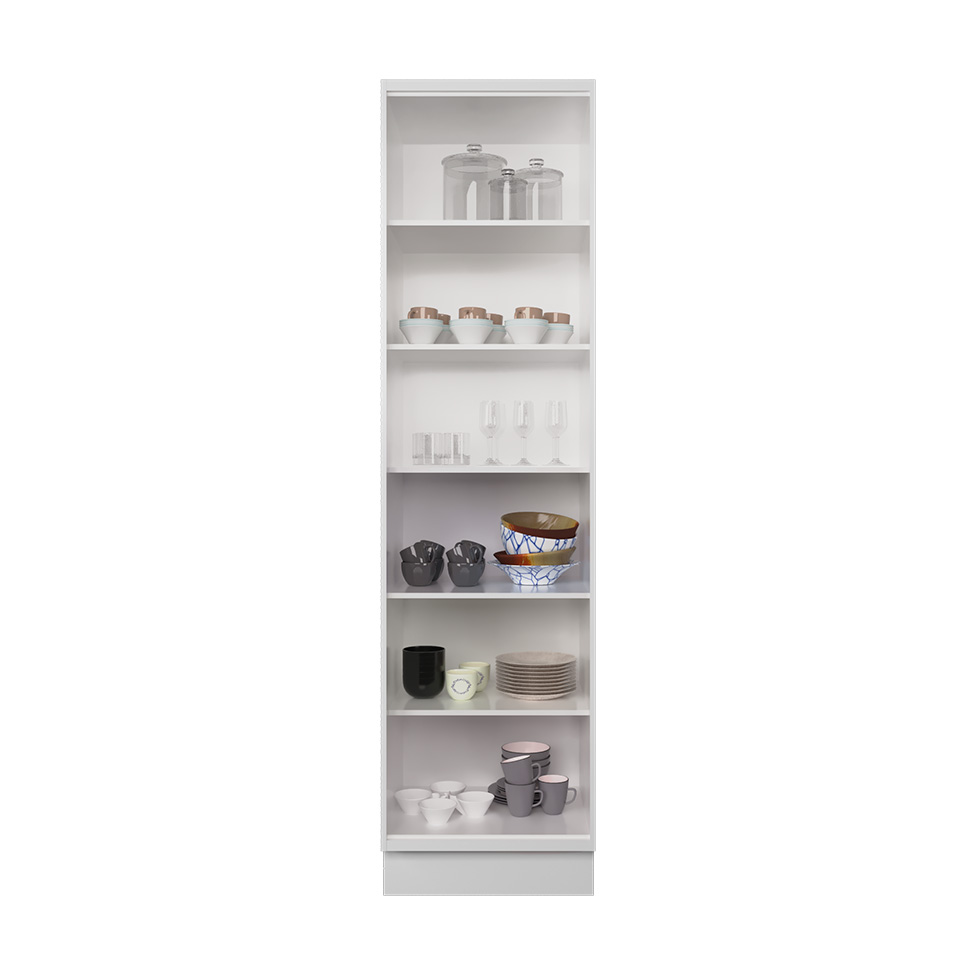 Cozinha Completa Évora com Bancada 6 Portas 3 Gavetas Branco Ártico
