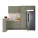 Cozinha Completa Évora com Bancada 6 Portas 3 Gavetas Verde Hill