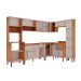 Cozinha Completa Essência 100% MDF 15 Portas 1 Gaveta Freijó e Off White
