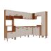 Cozinha Completa Essência 100% MDF 15 Portas 1 Gaveta Freijó e Off White