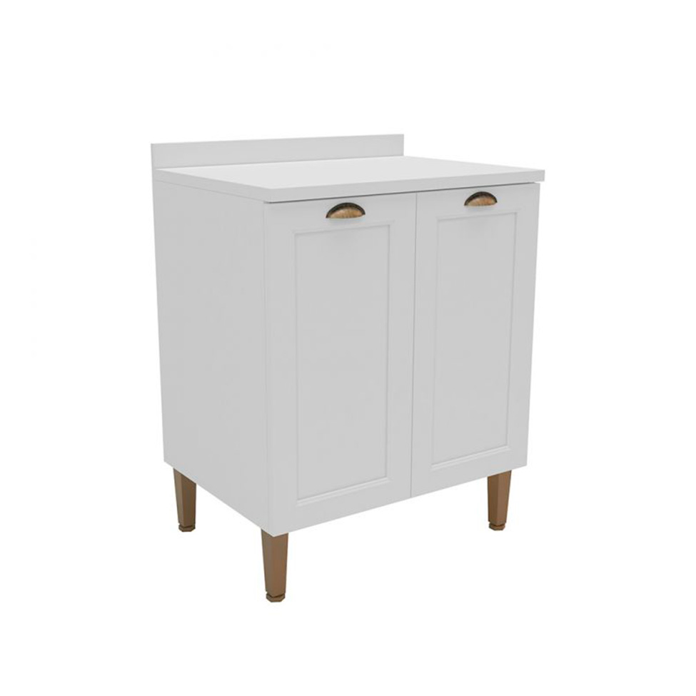 Cozinha Completa Lavanda 8 Portas 3 Gavetas Branca