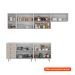 Cozinha Completa Maranello 100% MDF 10 Portas 4 Gavetas Bege