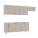Cozinha Completa Maranello 100% MDF 10 Portas 4 Gavetas Bege