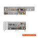 Cozinha Completa Maranello 100% MDF 10 Portas 4 Gavetas Branco