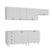 Cozinha Completa Maranello 100% MDF 10 Portas 4 Gavetas Branco