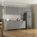 Cozinha Completa Maranello 100% MDF 10 Portas 4 Gavetas Cinza