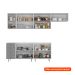 Cozinha Completa Maranello 100% MDF 10 Portas 4 Gavetas Cinza