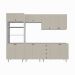 Cozinha Completa Maranello 100% MDF 11 Portas 4 Gavetas Bege