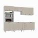 Cozinha Completa Maranello 100% MDF 11 Portas 4 Gavetas Bege