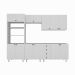 Cozinha Completa Maranello 100% MDF 11 Portas 4 Gavetas Branco