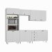 Cozinha Completa Maranello 100% MDF 11 Portas 4 Gavetas Branco