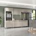 Cozinha Completa Maranello 100% MDF 12 Portas 4 Gavetas Bege