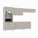Cozinha Completa Maranello 100% MDF 12 Portas 4 Gavetas Bege