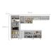 Cozinha Completa Maranello 100% MDF 12 Portas 4 Gavetas Branco