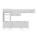 Cozinha Completa Maranello 100% MDF 12 Portas 4 Gavetas Branco