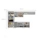 Cozinha Completa Maranello 100% MDF 12 Portas 4 Gavetas Cinza
