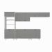 Cozinha Completa Maranello 100% MDF 12 Portas 4 Gavetas Cinza