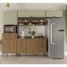 Cozinha Completa Paris 9 Portas 5 Gavetas Nogal e Verde