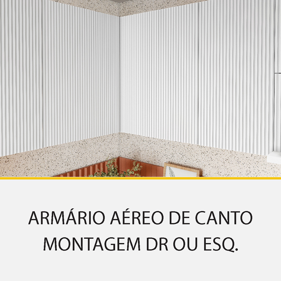 Cozinha Completa Rainha 100% MDF 12 Portas 8 Gavetas Branca e Nature