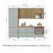 Cozinha Completa Rainha com Ilha 100% MDF 8 Portas 12 Gavetas Verde e Nature