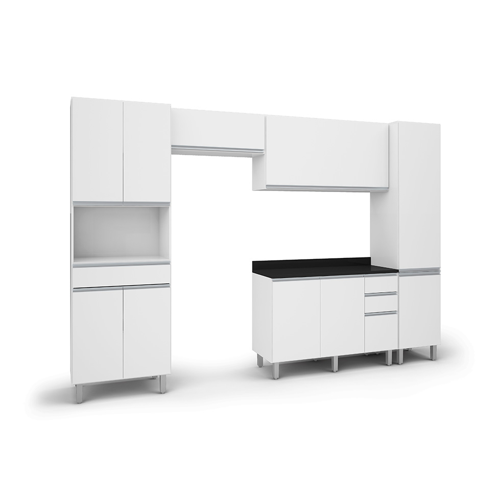 Cozinha Completa Top Class 10 Portas 3 Gavetas Branca
