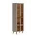 Cristaleira Allure 2 Portas 1 Gaveta Gris e Jequitibá