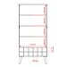 Cristaleira Estela 2 PT Off White e Cinamomo