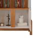 Cristaleira Lizz 2 PT Off White e Cedro