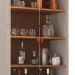 Cristaleira Lizz 2 PT Off White e Cedro