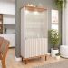 Cristaleira Luiza 2 PT Off White e Cinamomo
