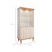 Cristaleira Luiza 2 PT Off White e Cinamomo