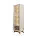 Cristaleira Mirage 1 Porta Off White e Cinamomo