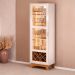 Cristaleira Mirage 1 Porta Off White e Cinamomo
