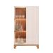 Cristaleira Mondrian 2 Portas Off White e Freijó
