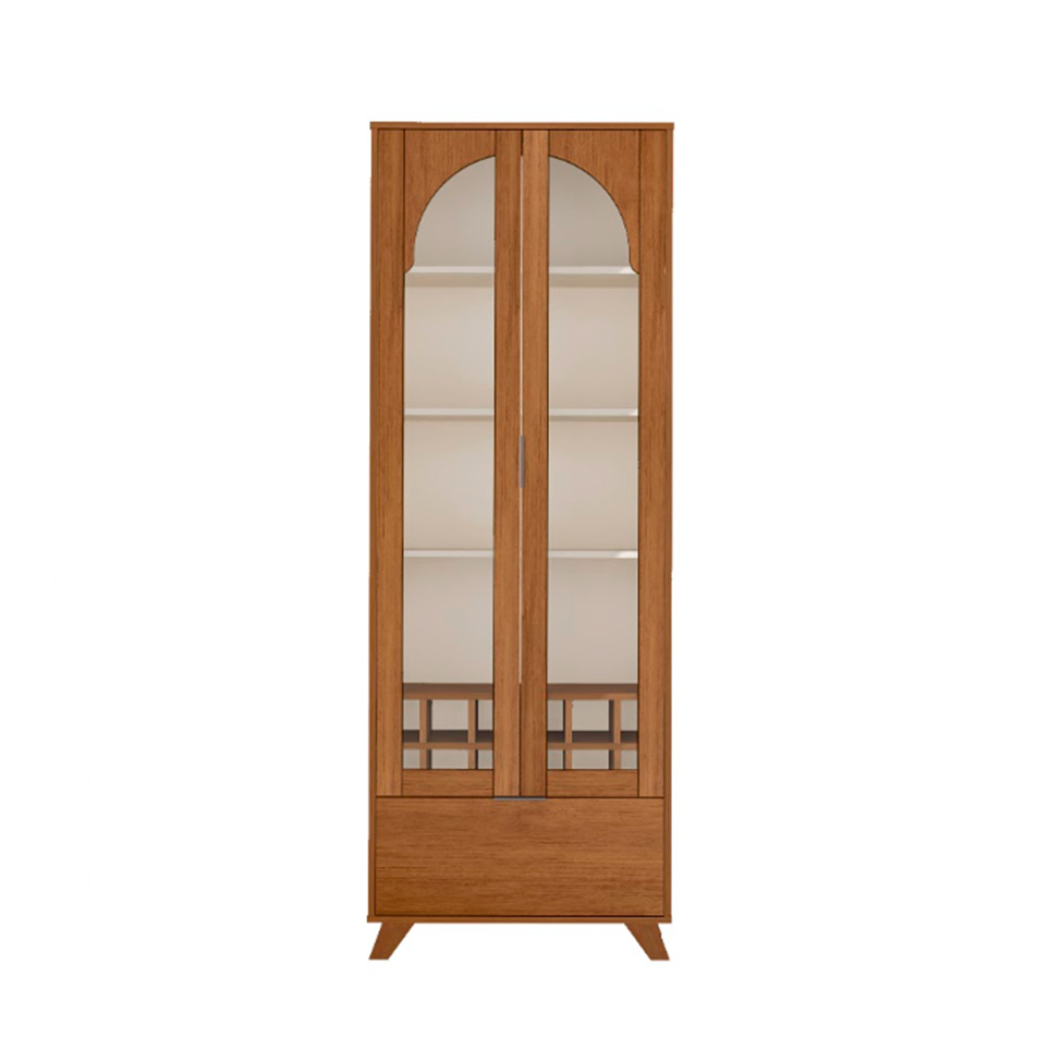 Cristaleira Murano 3 Portas Cinamomo e Off White