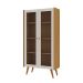 Cristaleira Vértice 2 Portas Off White e Cinamomo
