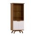 Cristaleira Vicenza 4 PT Imbuia e Off White