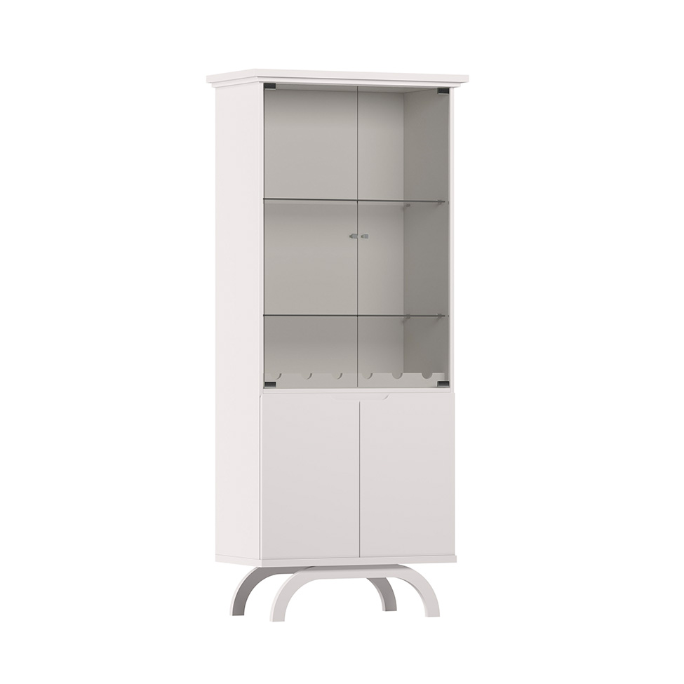 Cristaleira Vicenza 4 PT Off White
