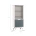 Cristaleira Vicenza 4 PT Off White e Cinza