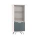 Cristaleira Vicenza 4 PT Off White e Cinza
