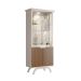 Cristaleira Vicenza 4 PT Off White e Imbuia