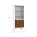 Cristaleira Vicenza 4 PT Off White e Imbuia